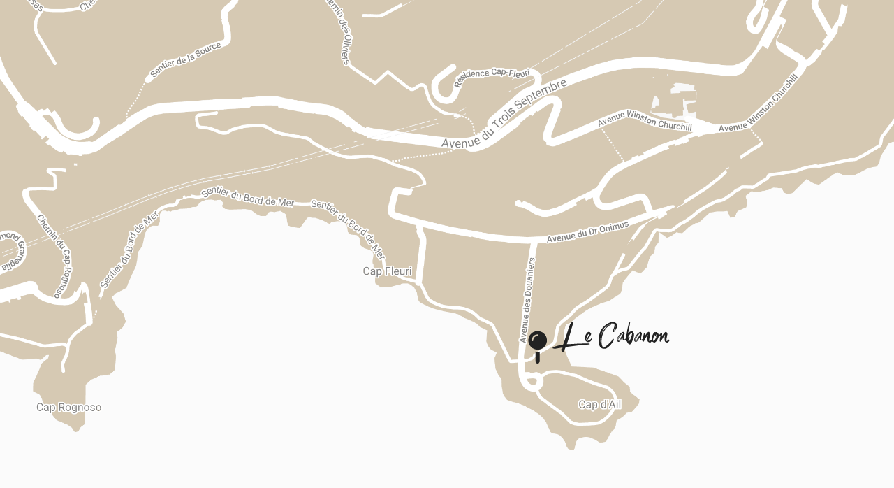 Plan de localisation du Restaurant Le Cabanon